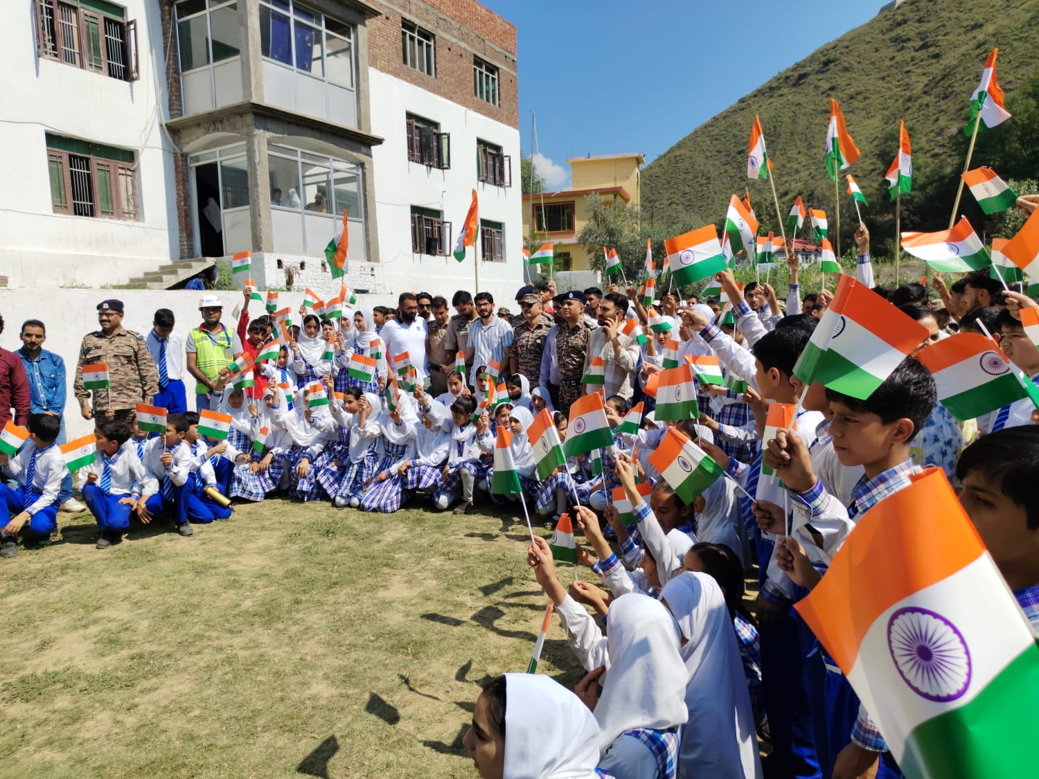 National flag ceremony and patriotic events at New Convent Higher Secondary Institute